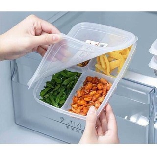 Hộp Nhựa 4 Ngăn Đựng Thực Phẩm Bảo Quản Tủ Lạnh Dung Tích 710ml - Hộp Nhựa Chịu Nhiệt Có Kèm Nắp Đậy