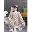 Pizama TD tole cổ tròn dáng babydoll hoạt hình