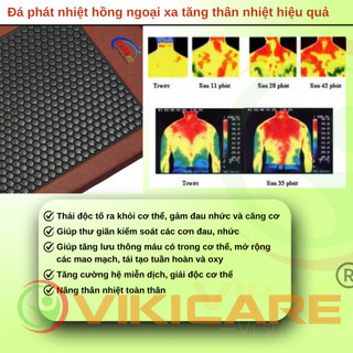 Thảm Đá Nhiệt Nóng Carefit kích thước 70x160 cm đá Lục Giác đen