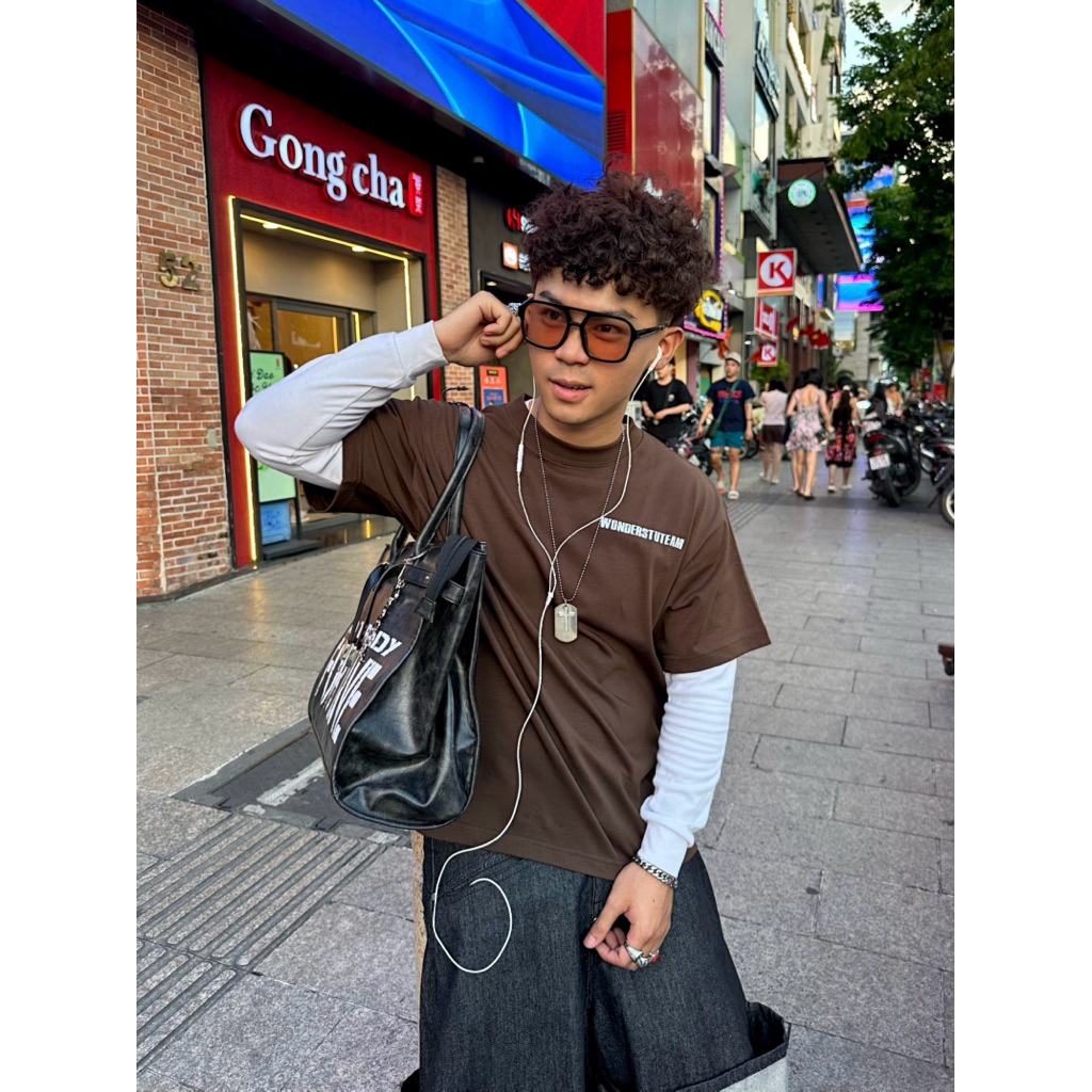 ÁO THUN FORM BOXY IN TRAME HIỆU ỨNG "PRIVATE MEMBER" WONDERSTU UNISEX