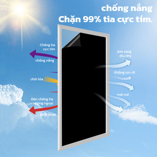 YOWXll Giấy decal dán kính chống nắng nóng UV , phim cách nhiệt cửa sổ decan phản quang cho cửa kính chống nhìn trộm