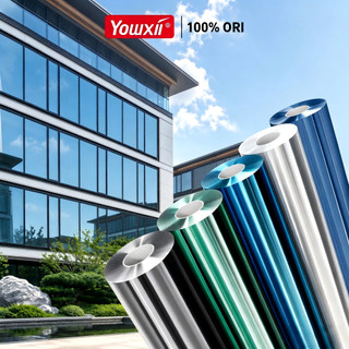 YOWXll Giấy decal dán kính chống nắng nóng UV , phim cách nhiệt cửa sổ decan phản quang cho cửa kính chống nhìn trộm