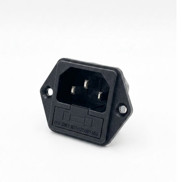 Ổ Cắm 3 Chấu AC- DC Có Tích Hợp Cầu Chì Bảo Vệ - Dành Cho Thiết Bị Điện Tử, Máy In, Nồi Cơm, xe điện