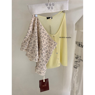 𝐩𝐡𝐢𝐞𝐧 𝐖𝐆𝐖𝐄 | (Sẵn) w9363 Chân Váy Hoa Nhí 2 Tầng Viền Ren