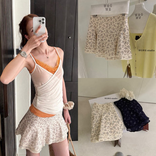 𝐩𝐡𝐢𝐞𝐧 𝐖𝐆𝐖𝐄 | (Sẵn) w9363 Chân Váy Hoa Nhí 2 Tầng Viền Ren