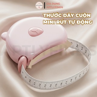 Thước Dây Cuộn Mini Rút Tự Động APTLYFINDS Thước Đo Quần Áo Đồ Vật Nhỏ Gọn Tiện Lợi