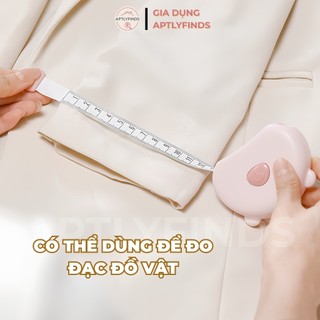 Thước Dây Cuộn Mini Rút Tự Động APTLYFINDS Thước Đo Quần Áo Đồ Vật Nhỏ Gọn Tiện Lợi