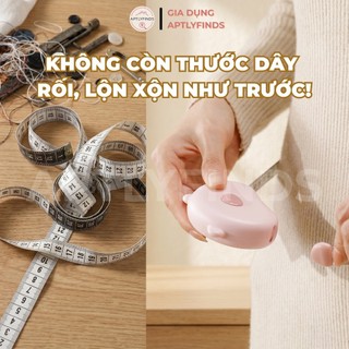 Thước Dây Cuộn Mini Rút Tự Động APTLYFINDS Thước Đo Quần Áo Đồ Vật Nhỏ Gọn Tiện Lợi