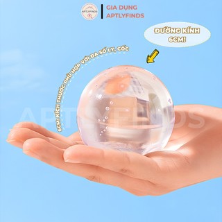 Khuôn Làm Đá Hình Tròn Lớn 6cm APTLYFINDS Tiện Lợi, Thông Minh, Có Thể Xếp Chồng