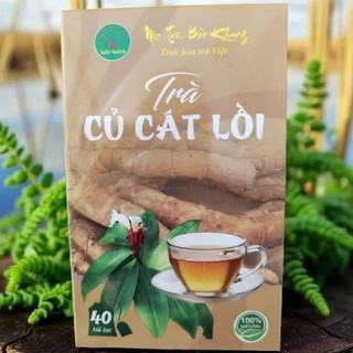 Hộp 40 gói trà thảo mộc Bảo Khang trà Củ Cát Lòi thanh nhiệt, lợi tiểu, tiêu thũng, và hỗ trợ giảm viêm