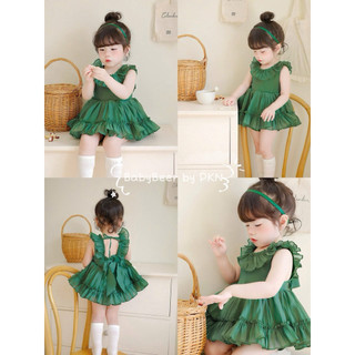(chính phẩm loại1) VÁY NÀNG THƠ XANH CHO BÉ/ váy công chúa cho bé/vay xinh cho bé
