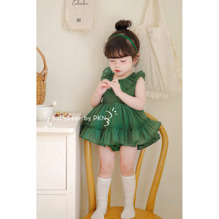 (chính phẩm loại1) VÁY NÀNG THƠ XANH CHO BÉ/ váy công chúa cho bé/vay xinh cho bé