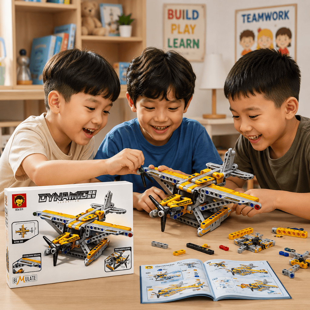 Đồ Chơi Lắp Ráp Máy Bay Dynamic Cho Bé 6+, Mô Hình Máy Bay STEM Rèn Luyện Tư Duy Sáng Tạo