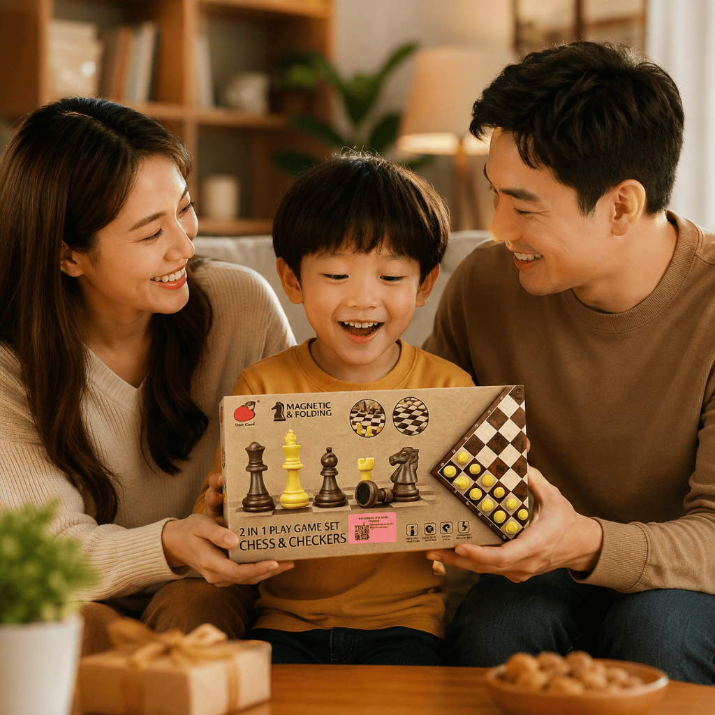 Bộ Cờ Vua & Cờ Đam Nam Châm, Đồ Chơi Trí Tuệ Cho Bé, Đồ Chơi Cho Bé