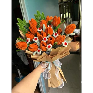 Bó Hoa Kẽm Nhung Cao Cấp - Hoa Hồng Nhung Sang Trọng Trang Trí Nhà Cửa, Quà Tặng 8/3, Sinh Nhật, Lễ Tình Nhân