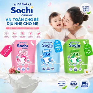 Nước Giặt Xả Sachi Túi 3kg2 - Hương Nắng Mai - Hoa Hồng - Cỏ Ngọt - Giặt Xả 2in1 Hương Thơm Dịu Nhẹ.