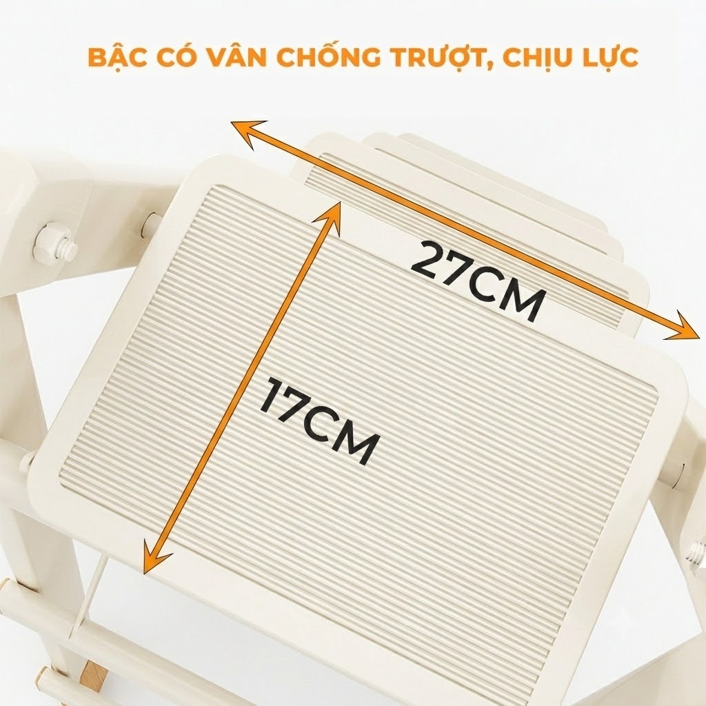 Thang Chữ A Gấp Gọn 2-5 Bậc Chất liệu thép carbon Ổn định không cần lắp đặt Có thể dùng làm giá treo hoa hoặc kệ để đồ