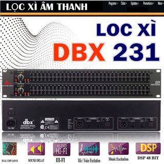 Lọc Equalizer DBX 231, Chất Âm Sạch, Low Cut Chống Ù, Cắt Hú Được Micro, Tinh Chỉnh Âm Sắc Cho Nhạc.