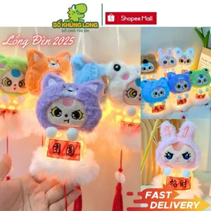 Lồng Đèn Trung Thu Hottrend BỐ KHỦNG LONG Phát Sáng Đèn Lồng Rọ Nhựa Thỏ Tre Đèn Lồng Trang Trí