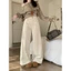 Quần Jean Basic Nữ Trắng Be Suông Ống Rộng Lưng Cao Dáng Dài Quần Bò Unisex Ôm Eo Tôn Dáng HOTTREND