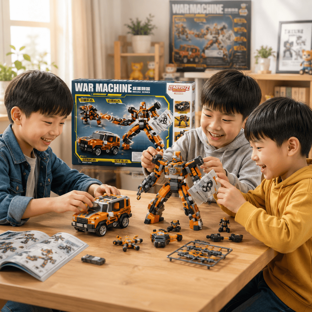 Đồ Chơi Robot Biến Hình 3 Trong 1 War Machine, Lắp Ráp Sáng Tạo Cho Bé