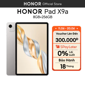 Máy Tính Bảng Honor Pad X9a Wifi 8GB 256GB | Pin 8300mAh | Chip Snapdragon 685 | BH 18 Tháng