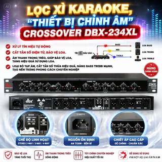 Lọc Xì Karaoke, Thiết Bị Chỉnh Âm Crossover Dbx-234xl ( Cắt Súp ) Xử Lý Tín Hiệu Tự Động, Cắt Tần Số Điện Tử, Bảo Vệ Loa