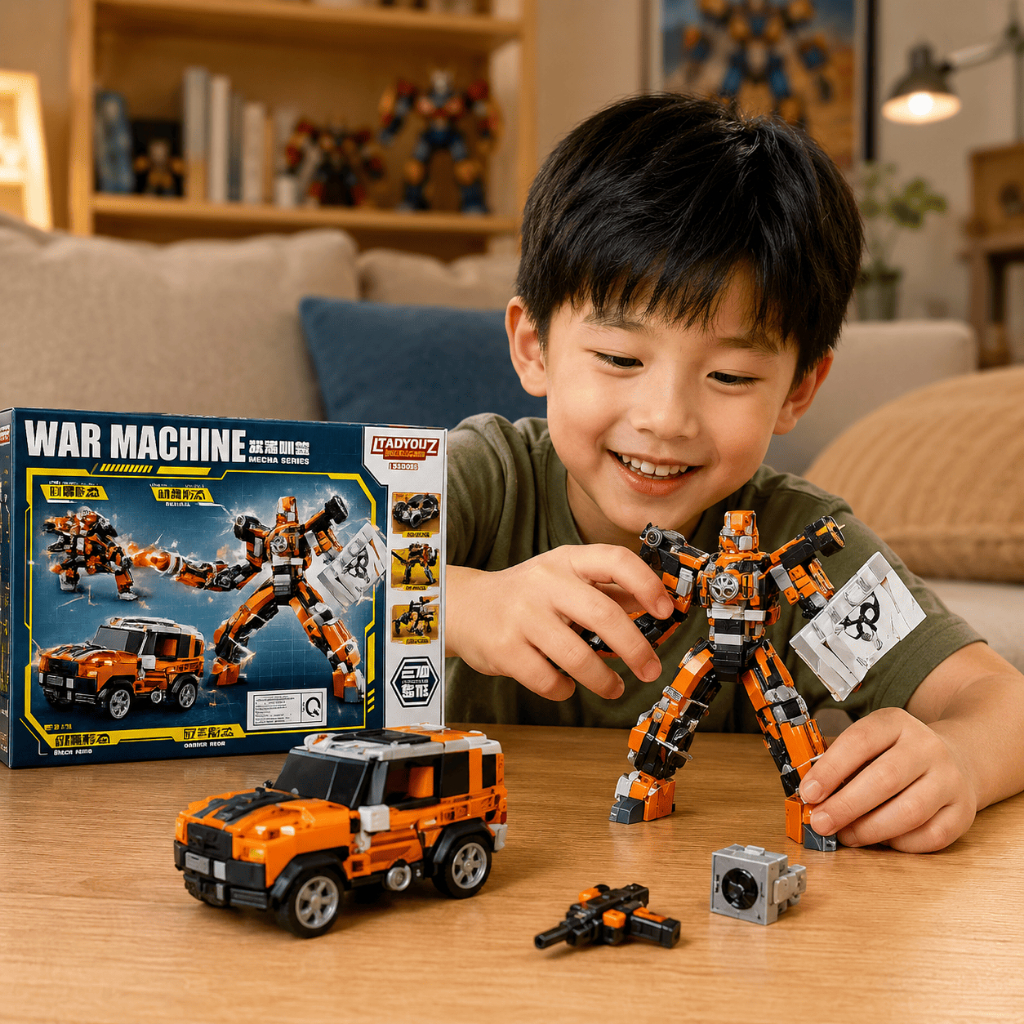 Đồ Chơi Robot Biến Hình 3 Trong 1 War Machine, Lắp Ráp Sáng Tạo Cho Bé