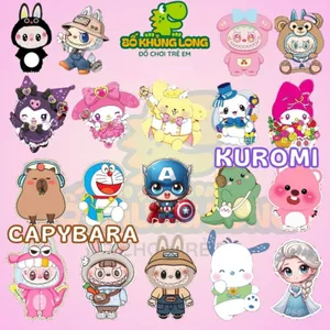 10 Bao Lì Xì Chibi Phản Quang Hoạt Hình BỐ KHỦNG LONG Tết Bính Ngọ Năm 2026 Chibi Capybara Dễ Thương