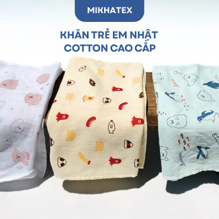 Khăn trẻ em nhật MIKHATEX họa tiết mềm mại, đáng yêu 28x70cm