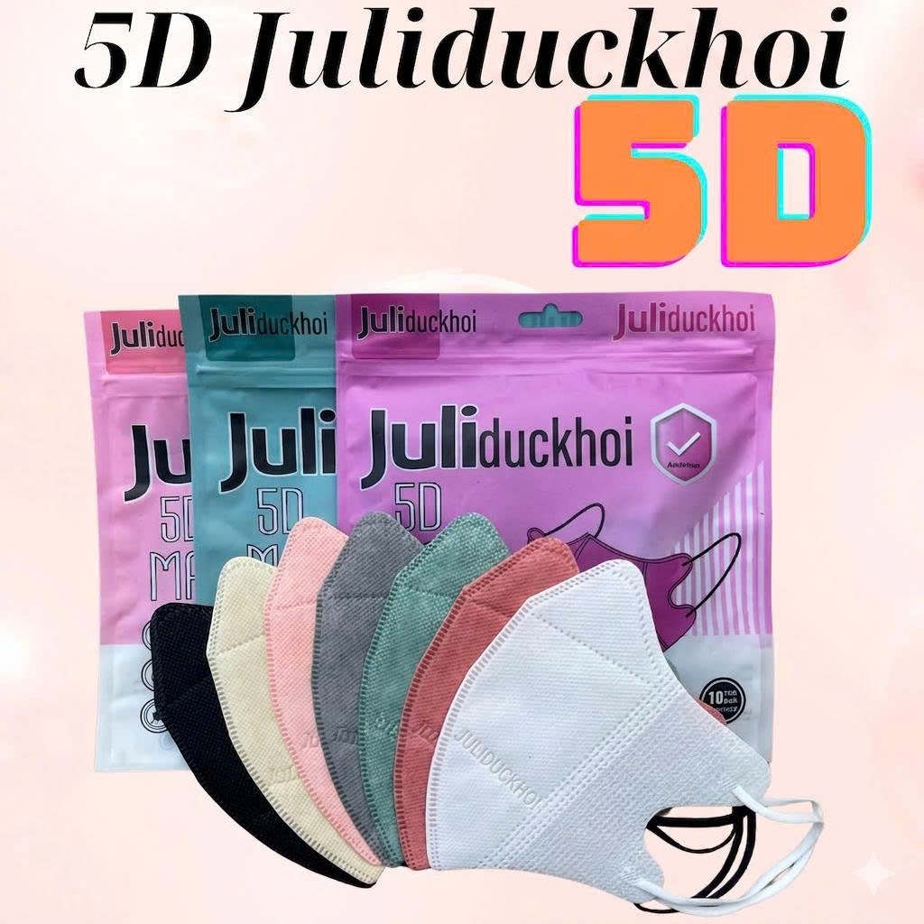 [Mua 100 chiếc Tặng 20c] Khẩu Trang 5D JULIDUCKHOI,5D MASK Kháng Khuẩn,nhiều Màu Lạ Siêu Đẹp