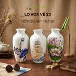 Bình Hoa, Lọ Hoa Vẽ 3D Chỉ Vàng Cao Cấp Trang Trí Phòng Khách, Bàn Thờ, Bàn Ông Địa Ngày Tết - Gốm Sứ Bát Tràng — ảnh 1