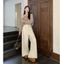 Quần Jean Basic Nữ Trắng Be Suông Ống Rộng Lưng Cao Dáng Dài Quần Bò Unisex Ôm Eo Tôn Dáng HOTTREND