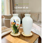 Bình Hoa, Lọ Hoa Vẽ 3D Chỉ Vàng Cao Cấp Trang Trí Phòng Khách, Bàn Thờ, Bàn Ông Địa Ngày Tết - Gốm Sứ Bát Tràng — ảnh 5