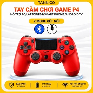 [HỎA TỐC] Tay Cầm Chơi Game P4 Wireless Bluetooth Rung Mạnh, Pin Trâu, Chơi PS4/PC/LAPTOP/ANDROID/IOS/ANDROIDTV