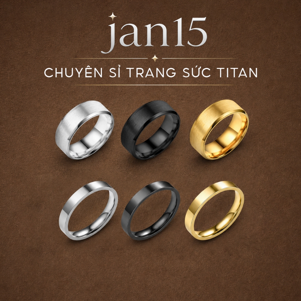 Titanium Steel Ring by Jan15 - Sỉ lẻ trang sức Titan
