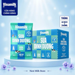 [Chỉ Giao HCM] Sữa Dinh Dưỡng Vinamilk Không Đường 220ml - Thùng 48 Bịch