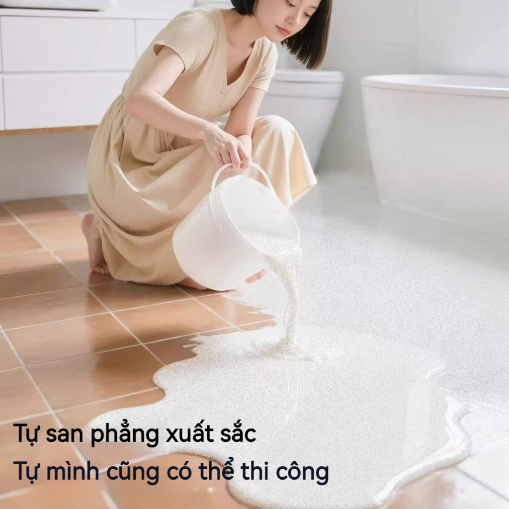 【Thùng 3KG】Sơn Epoxy Phủ Sàn Tự San Phẳng 1 Lần-Sàn Chống Mài Mòn/Keo Dán Gạch Epoxy/Chất Liệu Thiên Nhiên