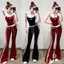 Set BAD 2dây quần loe mix sọc cá tính siu hack dáng với 2 tone màu nổt bật trẻ trung 🔥