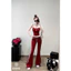 Set BAD 2dây quần loe mix sọc cá tính siu hack dáng với 2 tone màu nổt bật trẻ trung 🔥