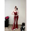 Set BAD 2dây quần loe mix sọc cá tính siu hack dáng với 2 tone màu nổt bật trẻ trung 🔥