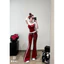 Set BAD 2dây quần loe mix sọc cá tính siu hack dáng với 2 tone màu nổt bật trẻ trung 🔥