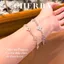 Vòng tay thép Titan cỏ 4 lá may mắn mạ vàng thời trang nữ tính CHERRY JEWELRY