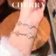 Vòng tay thép Titan cỏ 4 lá may mắn mạ vàng thời trang nữ tính CHERRY JEWELRY