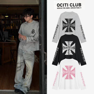 Áo thun tay dài GC OCITI Boxy 280GSM Cotton sợi chập - Áo phông Streetwear Unisex Nam Nữ