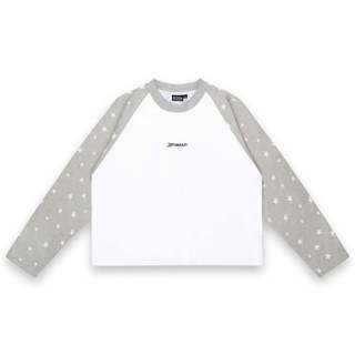 ÁO SWE STARFALL BOXY L/S TEE - GRAY/WHITE