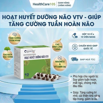 Bổ não HOẠT HUYẾT DƯỠNG NÃO hộp 100v - Chiết xuất thảo dược, tăng cường tuần hoàn não