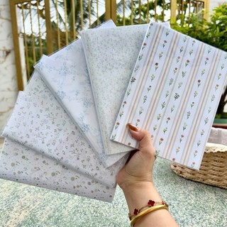 (XẤP 10 Tờ SẴN BÌA KIẾNG) Giấy bao tập, Giấy bao vở, Bao sách chủ đề Hoa Mini | by Winwin
