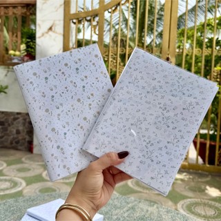 (XẤP 10 Tờ SẴN BÌA KIẾNG) Giấy bao tập, Giấy bao vở, Bao sách chủ đề Hoa Mini | by Winwin