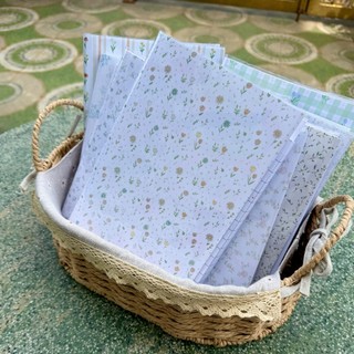 (XẤP 10 Tờ SẴN BÌA KIẾNG) Giấy bao tập, Giấy bao vở, Bao sách chủ đề Hoa Mini | by Winwin